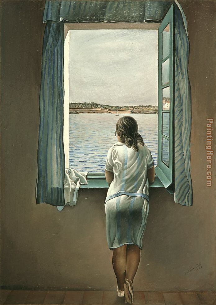 Figure at a Window I painting - Salvador Dali Figure at a Window I art painting